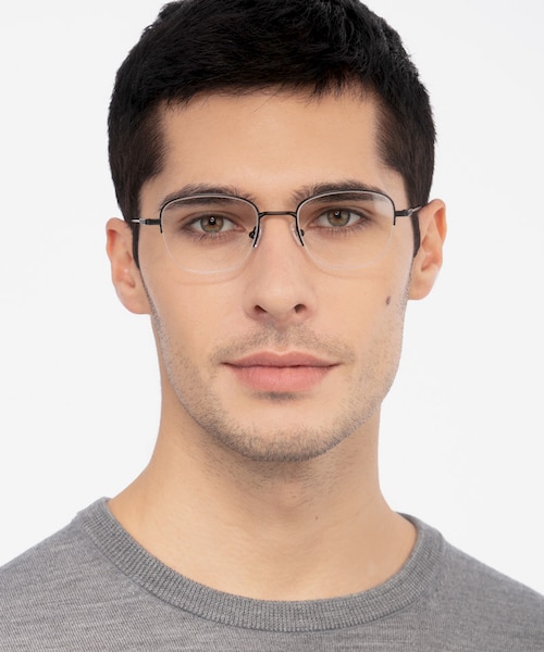 Navigator Black MetalEyeglass Frames for Men from EyeBuyDirect