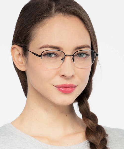 Navigator Black MetalEyeglass Frames for Women from EyeBuyDirect