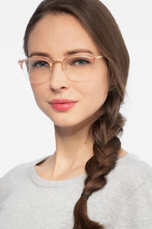 Pink Curie -  Vintage Acetate Eyeglasses