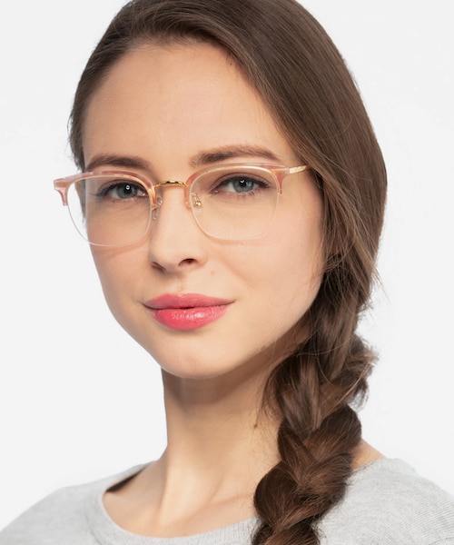 Curie Pink Acetate, MetalEyeglass Frames for Women from EyeBuyDirect