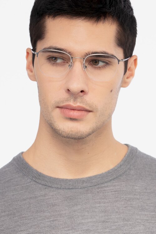 Enya Gunmetal MetalEyeglass Frames for Men from EyeBuyDirect