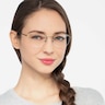 Enya Bronze MetalEyeglass Frames for Women from EyeBuyDirect