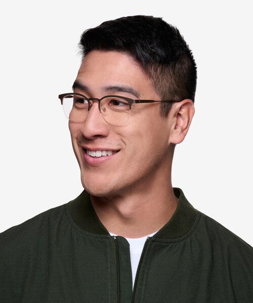 Hemisphere Rose Gold MetalEyeglass Frames for Men from EyeBuyDirect