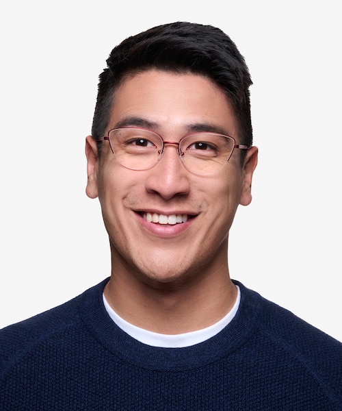 Star Burgundy MetalEyeglass Frames for Men from EyeBuyDirect