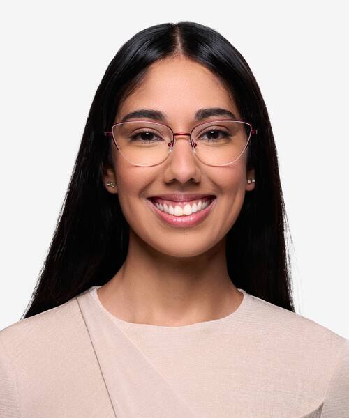Burgundy Star -  Metal Eyeglasses