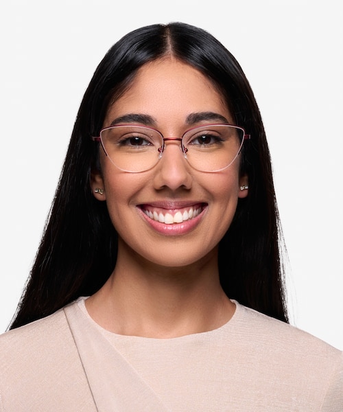 Star Burgundy MetalEyeglass Frames for Women from EyeBuyDirect