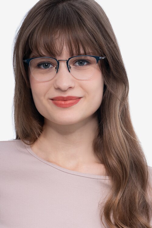 Wings Blue MetalEyeglass Frames for Women from EyeBuyDirect