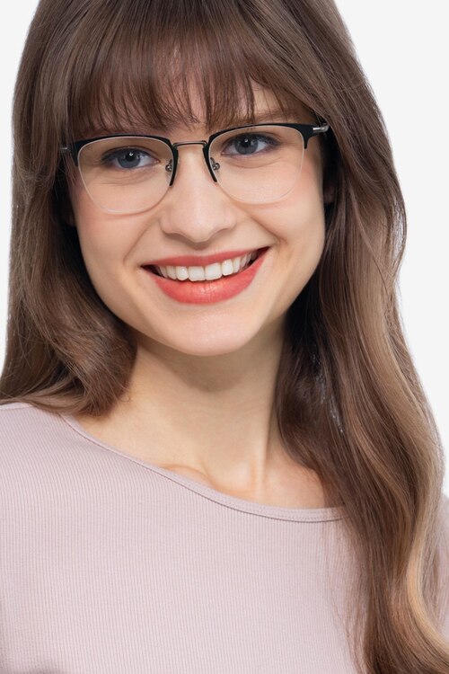 Wings Black MetalEyeglass Frames for Women from EyeBuyDirect