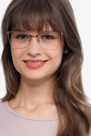 Rose Gold Kira -  Vintage Metal Eyeglasses