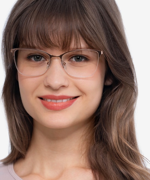Kira Rose Gold MetalEyeglass Frames for Women from EyeBuyDirect