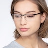 Rally Noir MétalMontures de lunettes de vue pour Femmes d'EyeBuyDirect