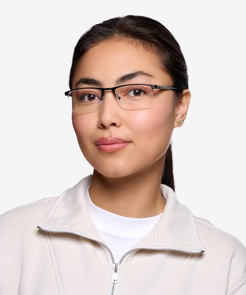 Matte Black Singapore -  Metal Eyeglasses