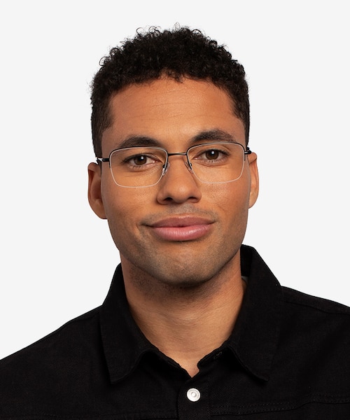 Dominic Black MetalEyeglass Frames for Men from EyeBuyDirect