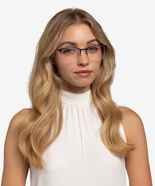 Owen Bleu marine MétalMontures de lunettes de vue pour Femmes d'EyeBuyDirect