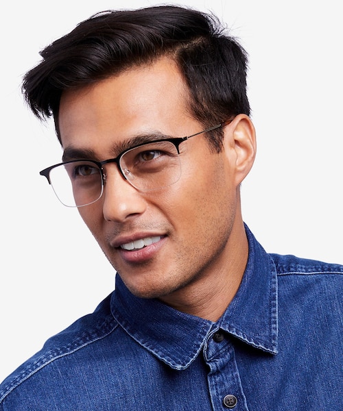 Owen Black MetalEyeglass Frames for Men from EyeBuyDirect