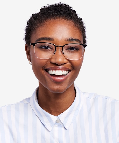 Owen Black MetalEyeglass Frames for Women from EyeBuyDirect