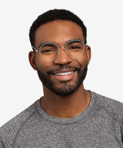 Takashi Green & Gold MetalEyeglass Frames for Men from EyeBuyDirect
