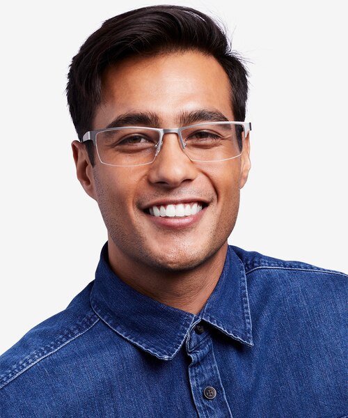 Travis Silver MetalEyeglass Frames for Men from EyeBuyDirect