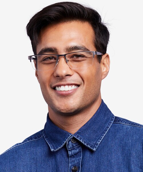 Travis Gunmetal MetalEyeglass Frames for Men from EyeBuyDirect
