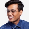 Breathe Gold MetalEyeglass Frames for Men from EyeBuyDirect