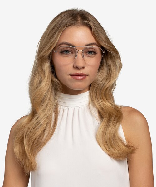 Breathe Argenté MétalMontures de lunettes de vue pour Femmes d'EyeBuyDirect