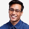 Belong Gunmetal Carbon-fiberEyeglass Frames for Men from EyeBuyDirect