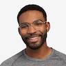 Cowen Doré MétalMontures de lunettes de vue pour Hommes d'EyeBuyDirect