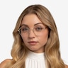 Cowen Doré MétalMontures de lunettes de vue pour Femmes d'EyeBuyDirect