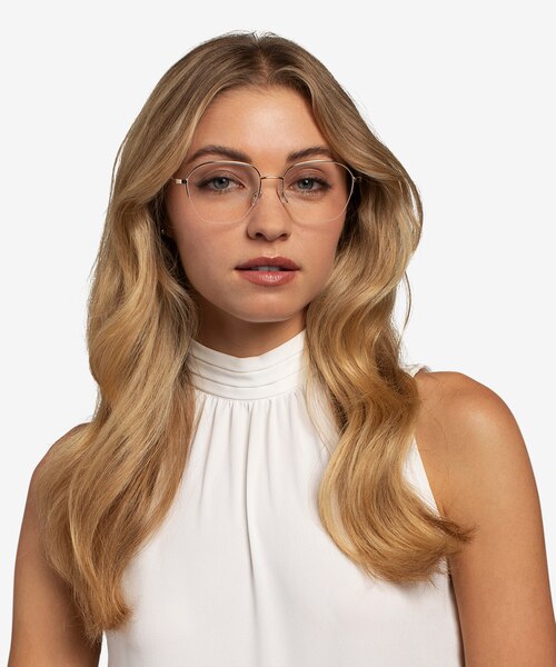 Lifetime Light Gold MetalEyeglass Frames for Women from EyeBuyDirect