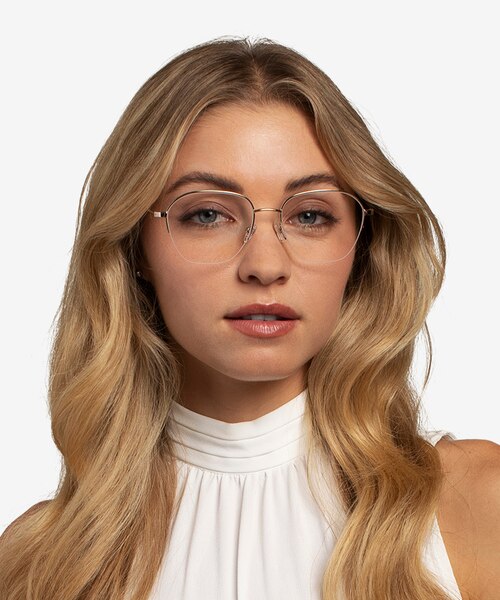 Lifetime Light Gold MetalEyeglass Frames for Women from EyeBuyDirect