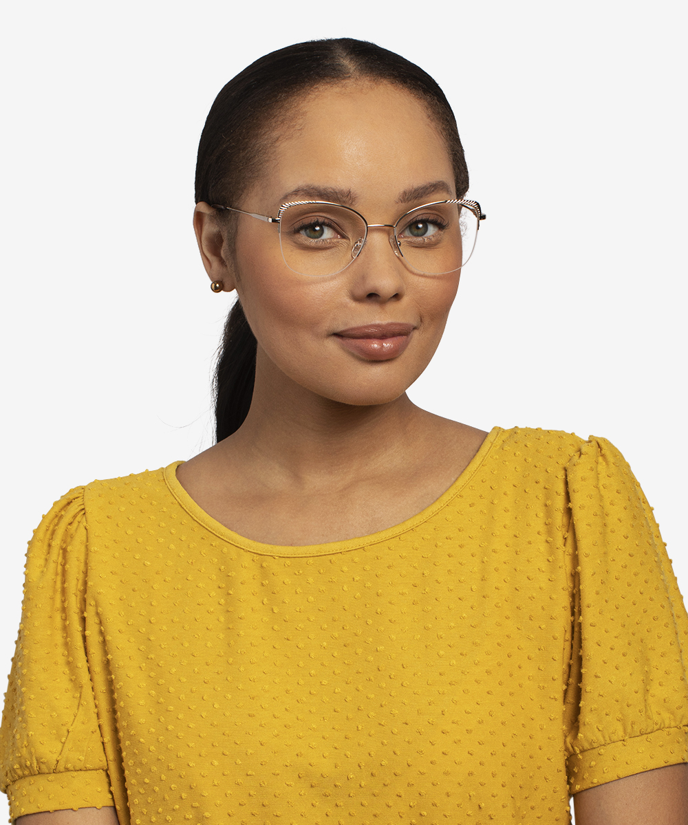 Amande Cat Eye Gold Glasses For Women Eyebuydirect