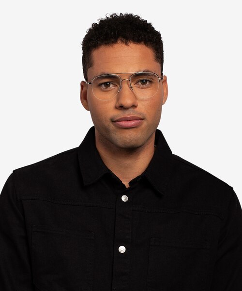 Universe Silver Yellow MetalEyeglass Frames for Men from EyeBuyDirect