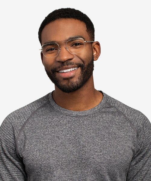 Cabrini Gold Clear MetalEyeglass Frames for Men from EyeBuyDirect