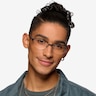 Tech Black Yellow MetalEyeglass Frames for Men from EyeBuyDirect