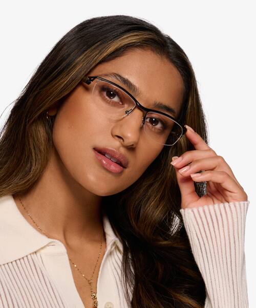 Black Yellow Tech -  Metal Eyeglasses