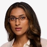 Tech Black Red MetalEyeglass Frames for Women from EyeBuyDirect