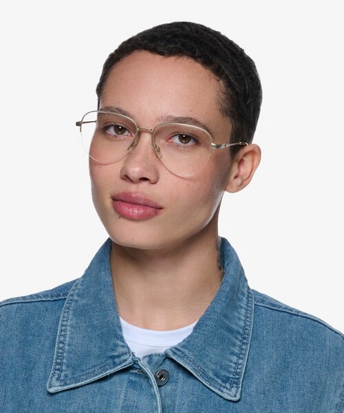 Andie Gold MetalEyeglass Frames for Women from EyeBuyDirect