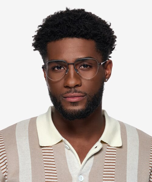 Andie Black MetalEyeglass Frames for Men from EyeBuyDirect