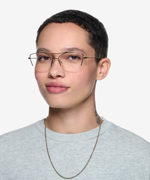 Aida Tortoise Shiny Gold MetalEyeglass Frames for Women from EyeBuyDirect
