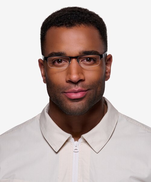 Beau Black Plastic-metalEyeglass Frames for Men from EyeBuyDirect