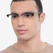 Kurma Black AcetateEyeglass Frames for Men from EyeBuyDirect