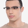 Kurma Black AcetateEyeglass Frames for Men from EyeBuyDirect