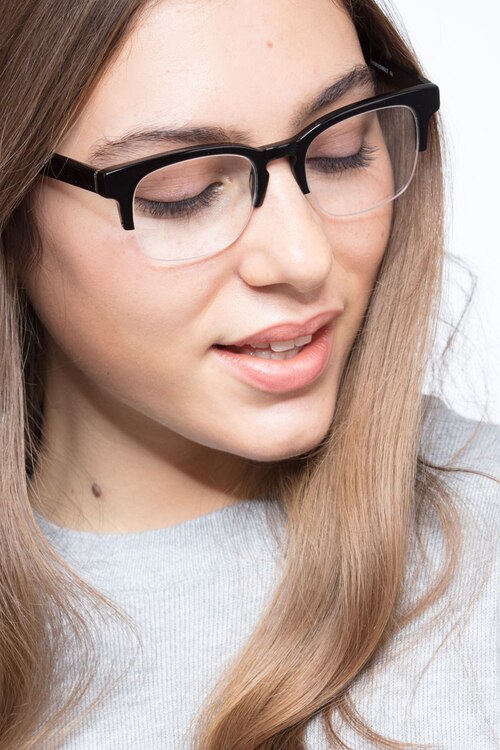 Luxe Black AcetateEyeglass Frames for Women from EyeBuyDirect