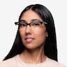 Luna Noir AcétateMontures de lunettes de vue pour Femmes d'EyeBuyDirect