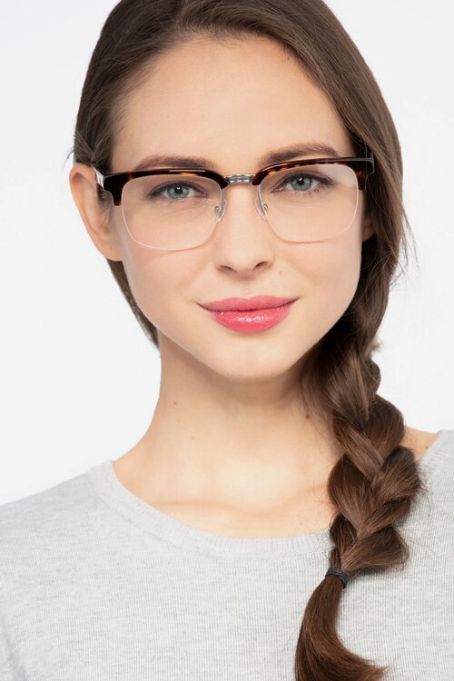 Phonic Tortoise Acetate-metalEyeglass Frames for Women from EyeBuyDirect