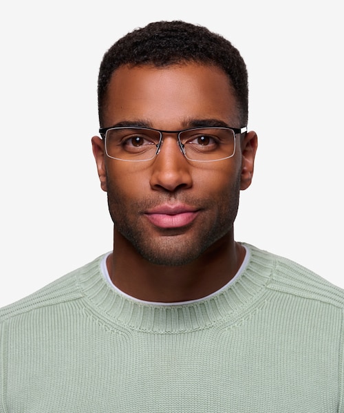 Lake Black TitaniumEyeglass Frames for Men from EyeBuyDirect