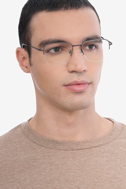 James Gunmetal TitaniumEyeglass Frames for Men from EyeBuyDirect