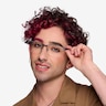 Ted Matte Dark Blue TitaniumEyeglass Frames for Men from EyeBuyDirect