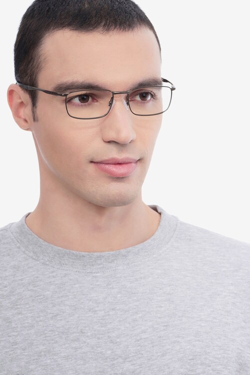 Oakley Barrelhouse - Rectangle Pewter Glasses For Men | Eyebuydirect