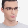Oakley Barrelhouse Pewter MetalEyeglass Frames for Men from EyeBuyDirect
